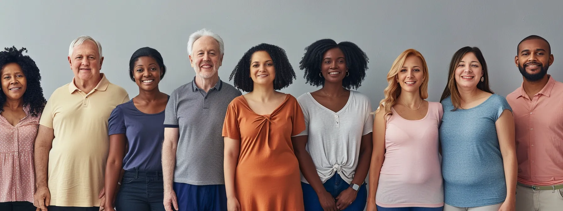 a diverse group of individuals of varying sizes, receiving personalized medical weight loss consultations from caring nurse practitioners at a clinic.