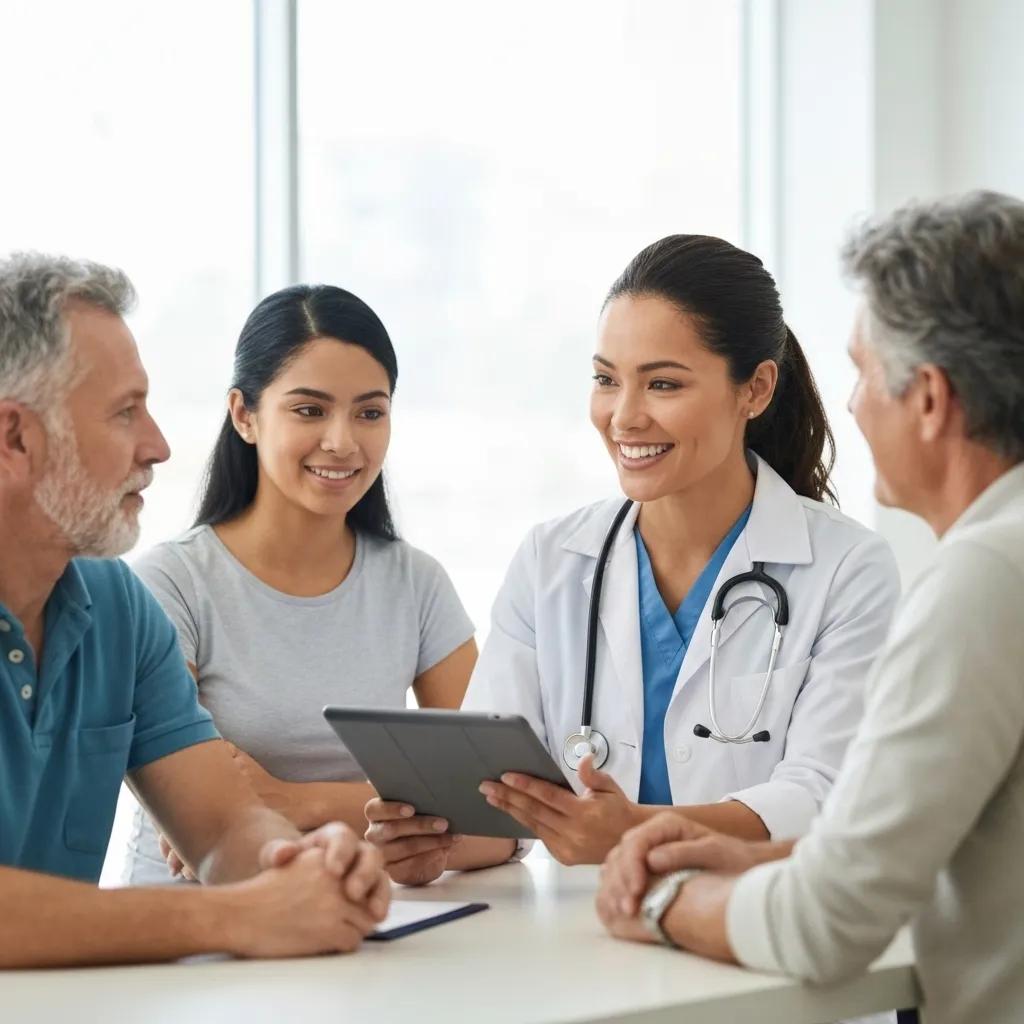 Diverse adults engaging in a doctor-supervised medical weight loss program