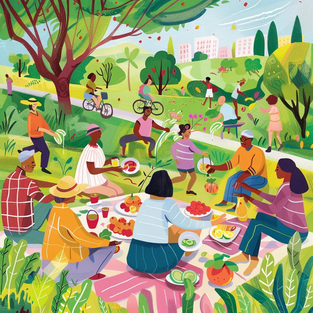 Diverse individuals in Orange County enjoying healthy meals and outdoor activities, representing weight loss journey with GLP-1 medications