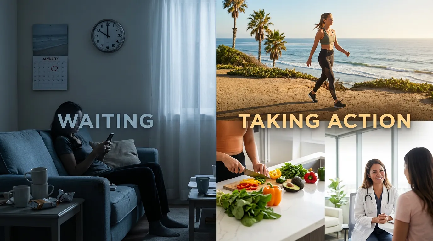 waiting to begin weight loss versus taking action and starting your weight loss journey now